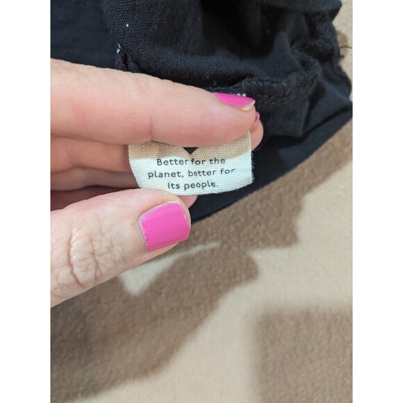 Madewell Women's Simple Short Sleeve V Neck Basic Black T-Shirt Size 2X - Picture 6 of 8